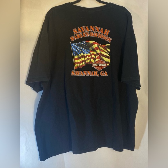 Harley Davidson Men’s Savannah GA Tee T-shirt Size 3XL - Has some minor cracking - Picture 3 of 8